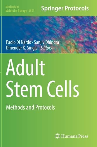 Adult Stem Cells Methods and Protocols