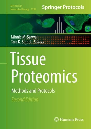 Tissue Proteomics Methods and Protocols