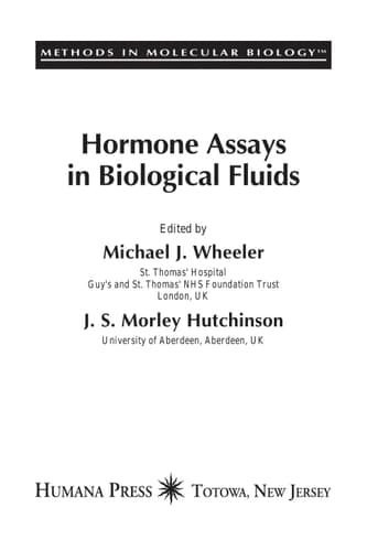 Hormone Assays in Biological Fluids
