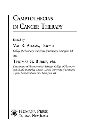 Camptothecins in Cancer Therapy