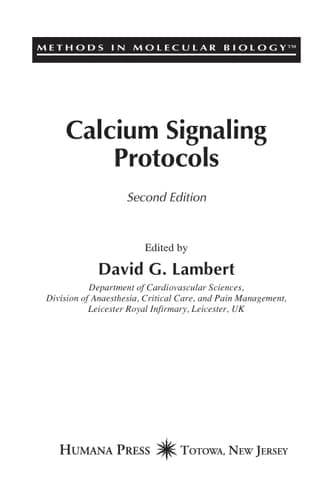 Calcium Signaling Protocols