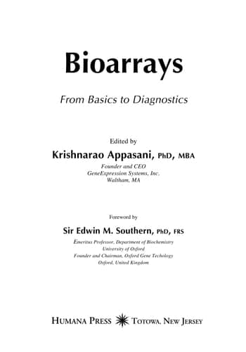 Bioarrays From Basics to Diagnostics