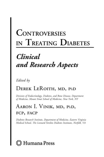 Controversies in Treating Diabetes Clinical and Research Aspects