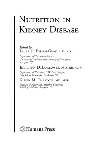 Nutrition in Kidney Disease