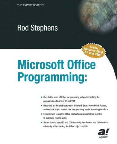 Microsoft Office Programming A Guide for Experienced Developers