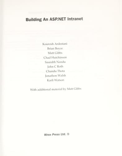 Building an ASP.NET Intranet