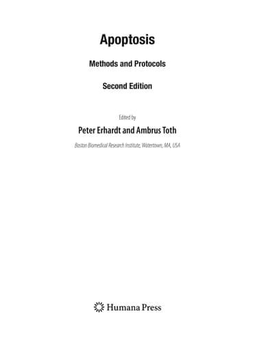 Apoptosis Methods and Protocols, Second Edition