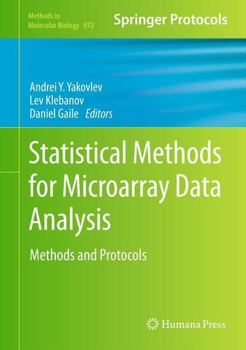 Statistical Methods for Microarray Data Analysis Methods and Protocols