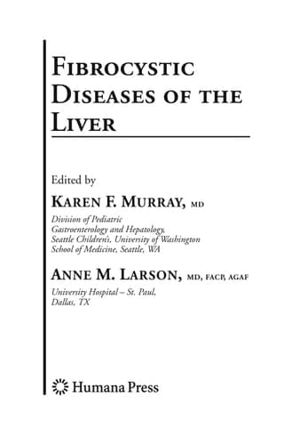 Fibrocystic Diseases of the Liver (Clinical Gastroenterology)