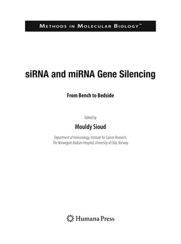 siRNA and miRNA Gene Silencing From Bench to Bedside