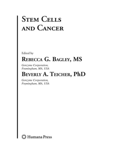 Stem Cells and Cancer