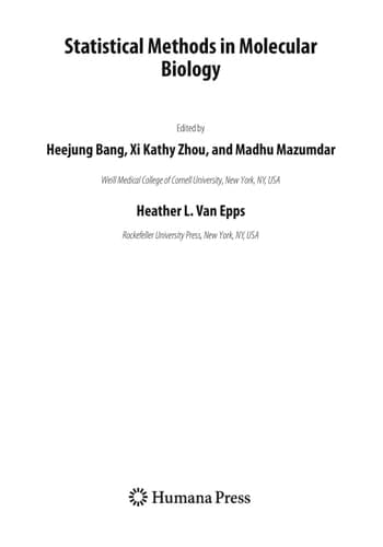 Statistical Methods in Molecular Biology