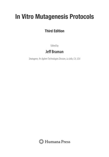 In Vitro Mutagenesis Protocols Third Edition