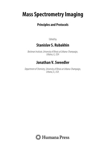 Mass Spectrometry Imaging Principles and Protocols