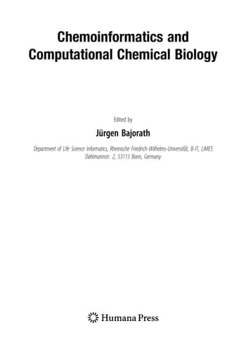 Chemoinformatics and Computational Chemical Biology
