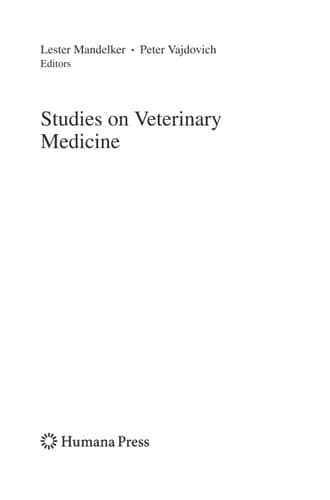 Studies on Veterinary Medicine