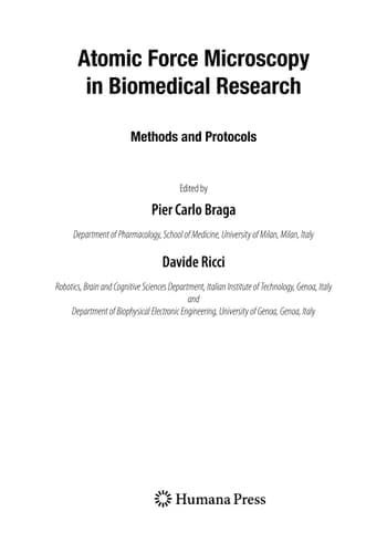 Atomic Force Microscopy in Biomedical Research Methods and Protocols