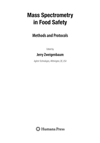 Mass Spectrometry in Food Safety Methods and Protocols