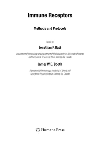 Immune Receptors Methods and Protocols