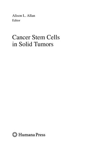 Cancer Stem Cells in Solid Tumors
