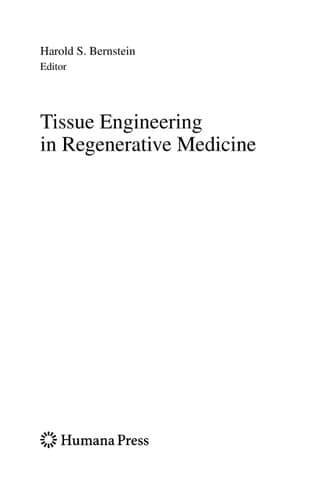 Tissue Engineering in Regenerative Medicine