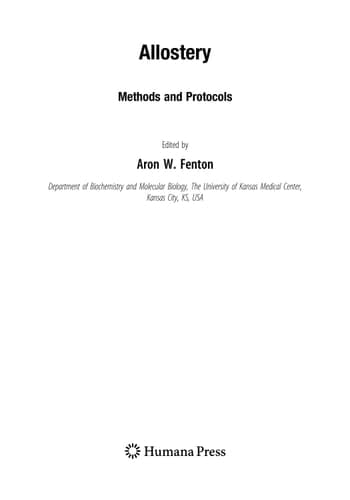 Allostery Methods and Protocols
