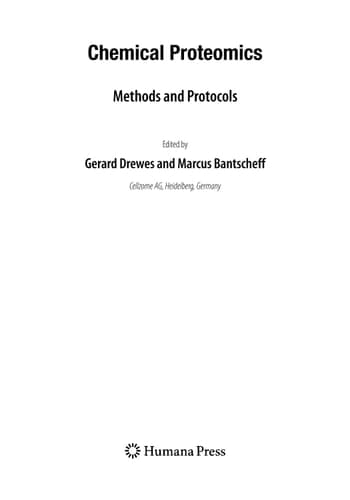 Chemical Proteomics Methods and Protocols