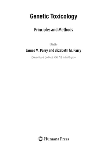 Genetic Toxicology Principles and Methods