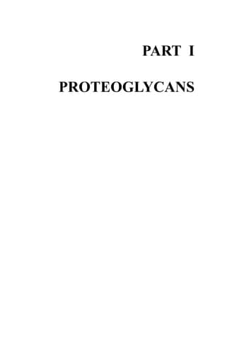 Proteoglycans Methods and Protocols