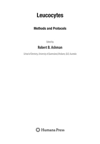 Leucocytes Methods and Protocols