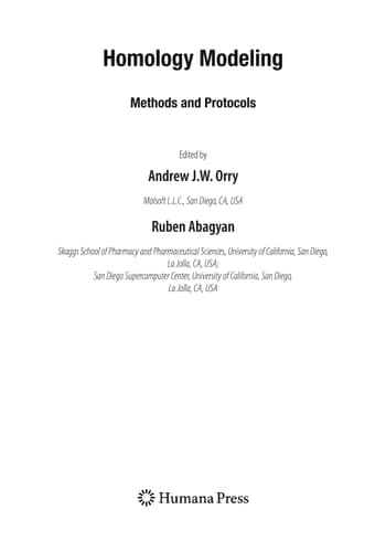 Homology Modeling Methods and Protocols