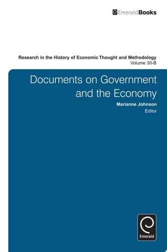 Research in the History of Economic Thought and Methodology Documents on Government and the Economy