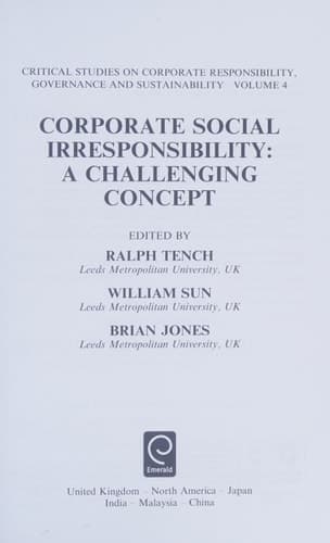 Corporate Social Irresponsibility A Challenging Concept