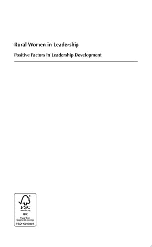 Rural Women in Leadership Positive Factors in Leadership Development