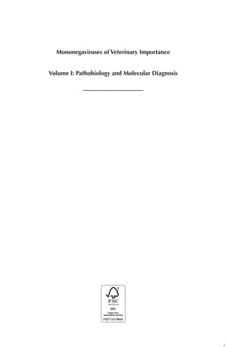 Mononegaviruses of Veterinary Importance, Volume 1 Pathobiology and Molecular Diagnosis