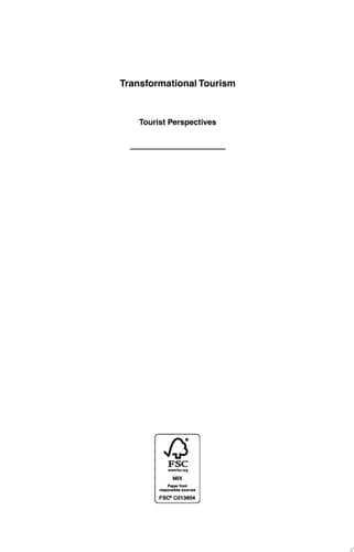 Transformational Tourism Tourist Perspectives