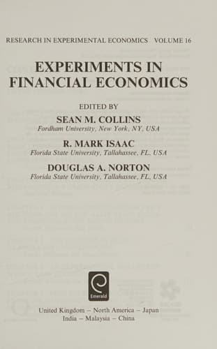 Experiments in Financial Economics
