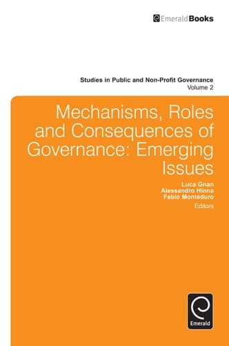 Mechanisms, Roles and Consequences of Governance Emerging Issues