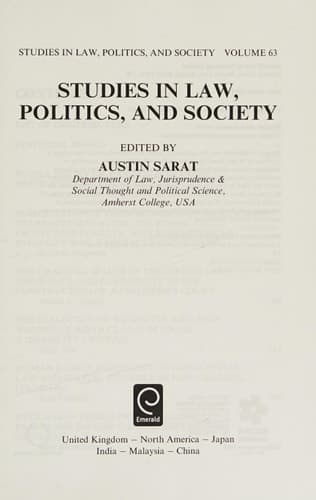 Studies in Law, Politics and Society