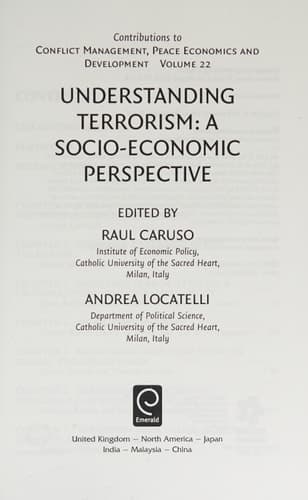 Understanding Terrorism A Socio-Economic Perspective