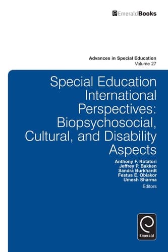 Special Education International Perspectives Biopsychosocial, Cultural, and Disability Aspects