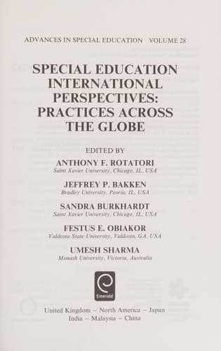 Special Education International Perspectives Practices Across the Globe