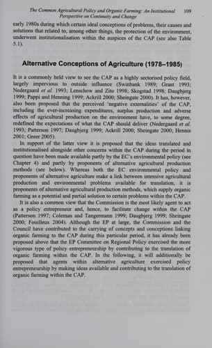 The Common Agricultural Policy and Organic Farming