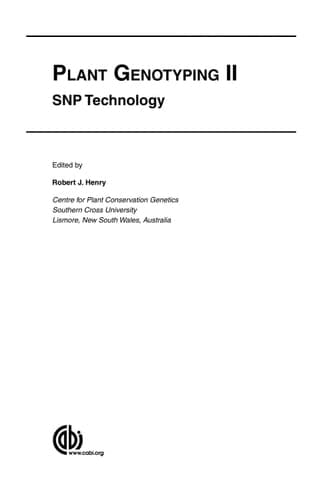 Plant Genotyping II SNP Technology