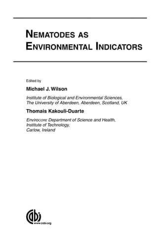 Nematodes as Environmental Indicators