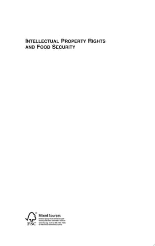 Intellectual Property Rights and Food Security