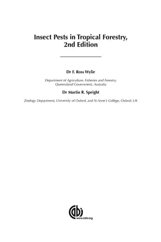 Insect Pests in Tropical Forestry
