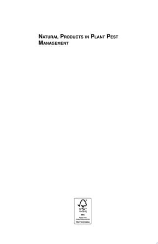 Natural Products in Plant Pest Management