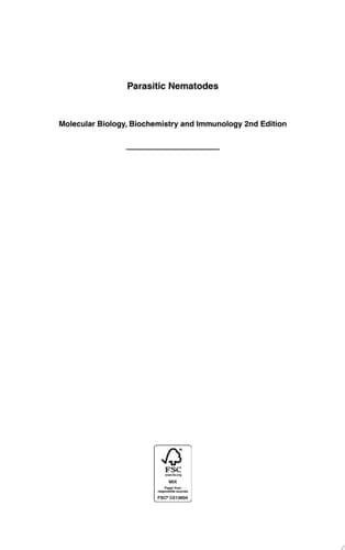 Parasitic Nematodes Molecular Biology, Biochemistry and Immunology