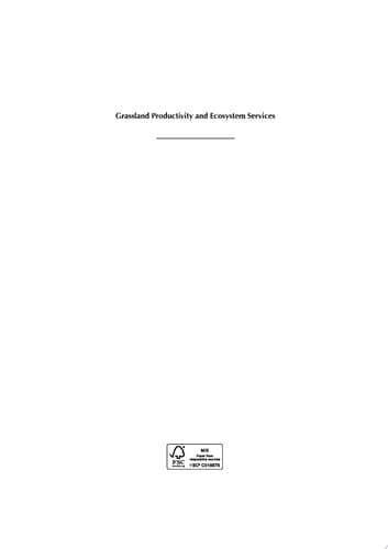 Grassland Productivity and Ecosystem Services